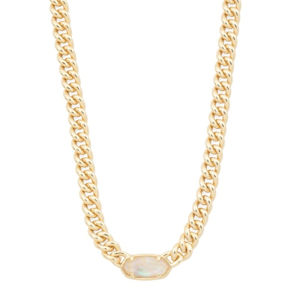 Kendra Scott Gold Iridescent Abalone Pendant Necklace - Picture 1 of 8